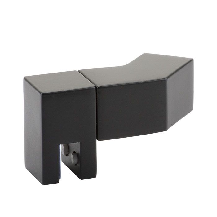 Glasbevestiging 45º zwart - type B Glasbevestiging 45º zwart - type B