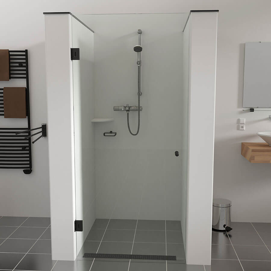 Actie douchedeur zwart2