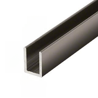 U-profiel gun metal geborsteld U-profiel gun metal geborsteld