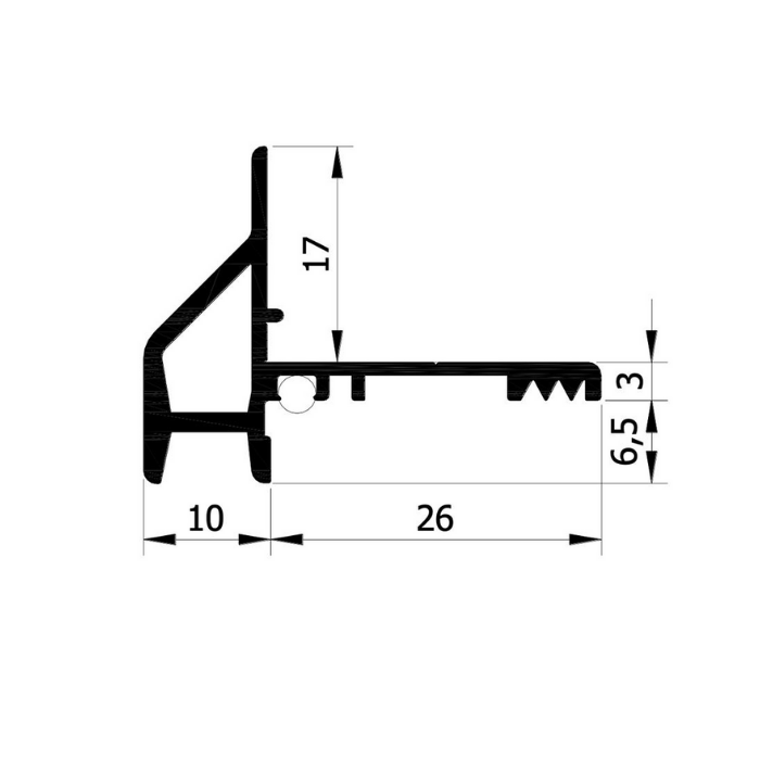 Glasprofiel-LU-G6-geanodiseerd-tekening