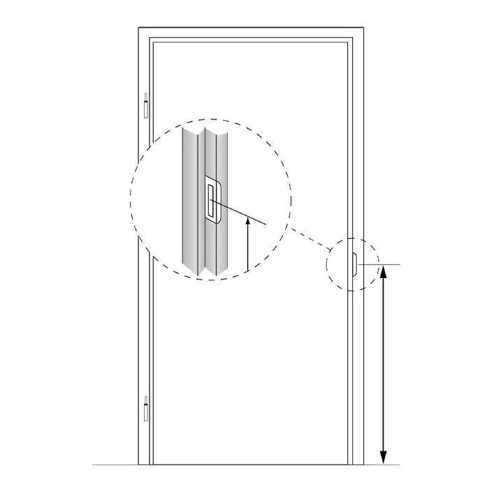 Zwarte stompe glazen deur van rook glas