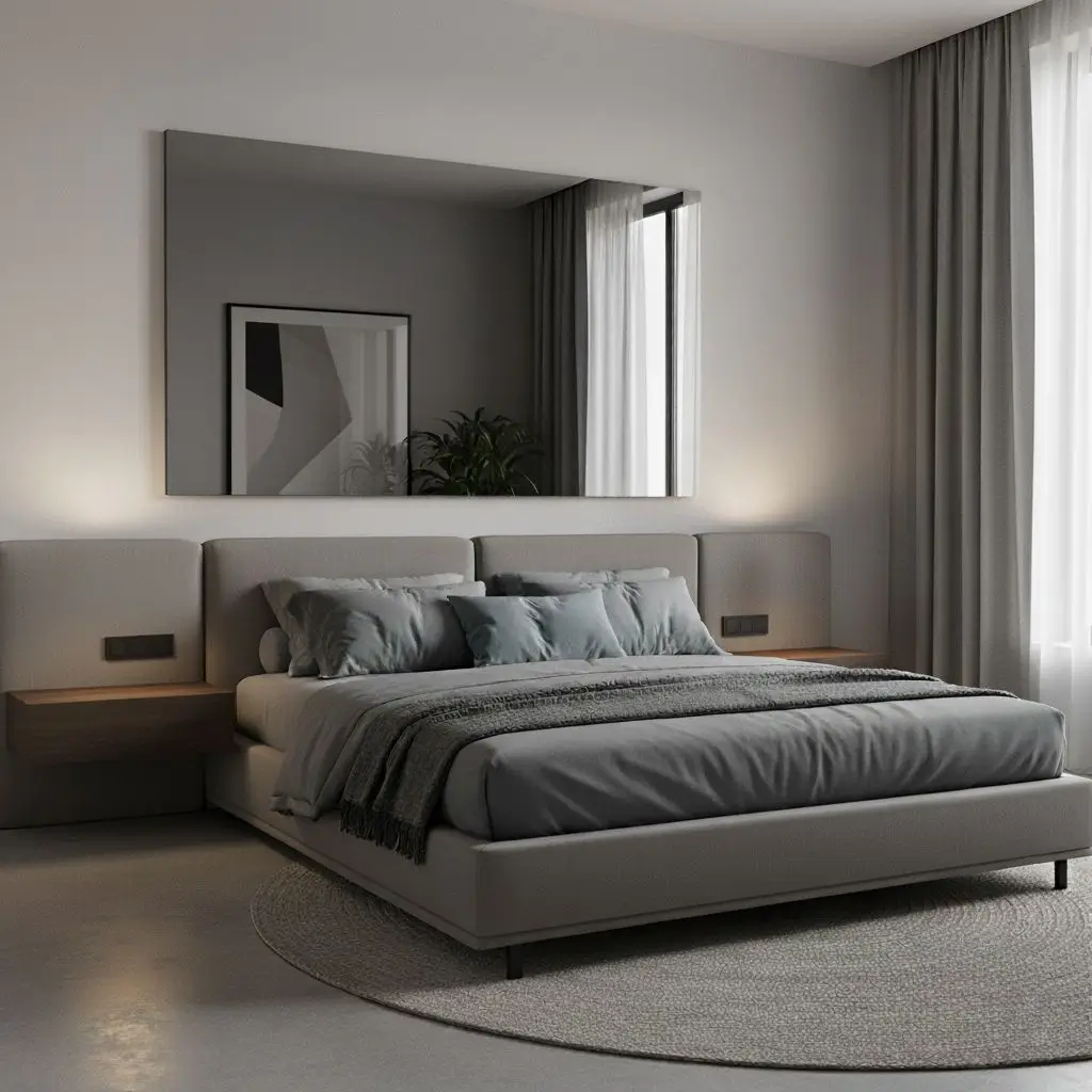 Slaapkamerspiegel-grijs