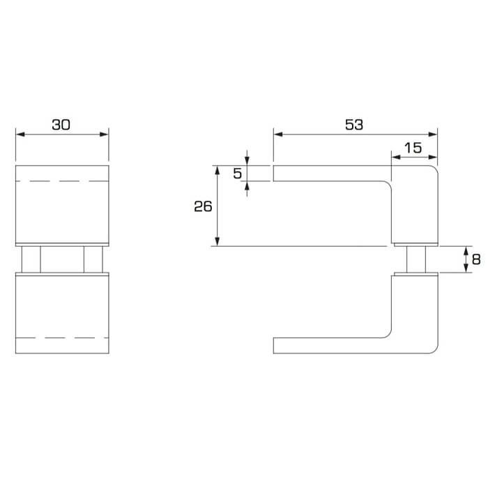 Douchedeurgreep-rechthoekig-technische-tekening