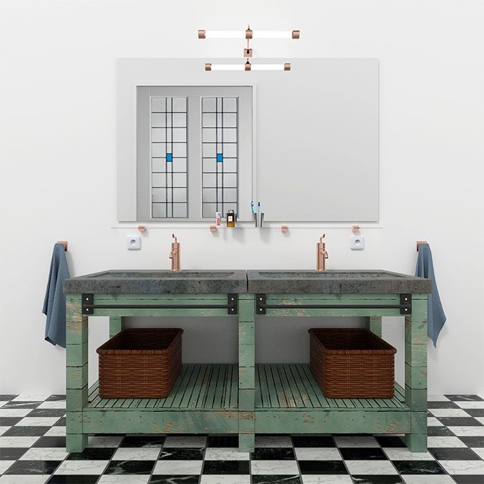 Spiegel-zilver-badkamer Spiegel-zilver-badkamer