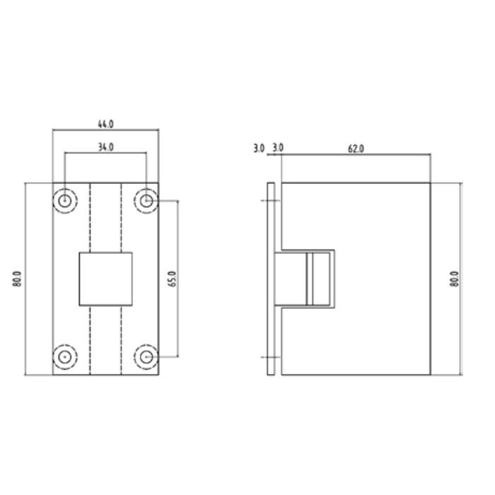 Douchescharnier Zwart 373027