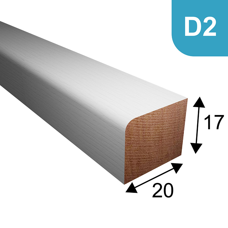 Glaslat model D2 - 17 x 20 mm