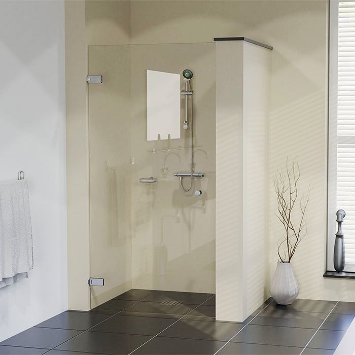 Douchedeur op maat XL met helder glas Douchedeur op maat XL met helder glas