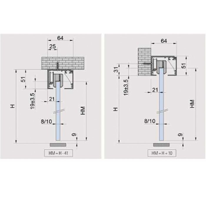 Schuifdeur-helder-glas-Actie-technische-tekening