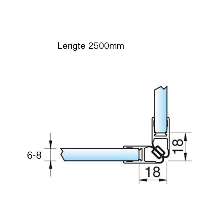 Magneetstrip met haakse hoek 90º Magneetstrip met haakse hoek 90º