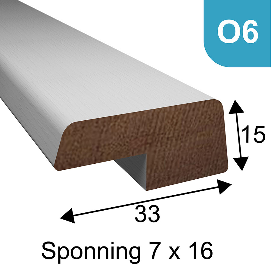 Opdeklat model O6 - 15 x 33 mm 