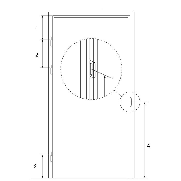 Opdekdeur van master-carre glas