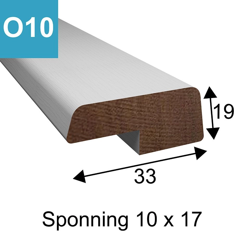 Opdeklat model O10 - 19 x 33 mm