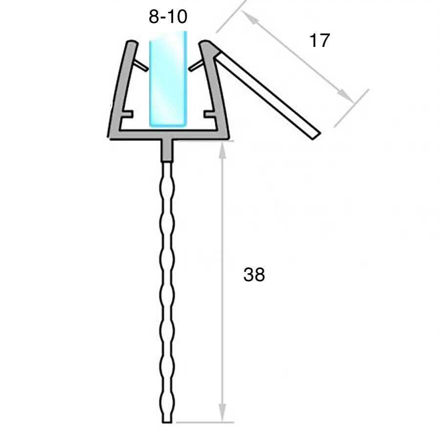 Douchestrip-lekdorpel-variabele-middenlip-8-10mm-technische-tekening