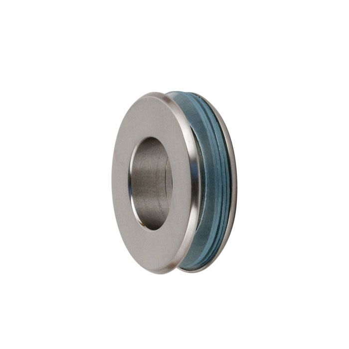 Schuifdeur met open rails van mat glas Schuifdeur met open rails van mat glas