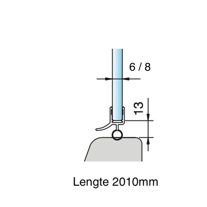 Douchestrip met lekdorpel + bolprofiel