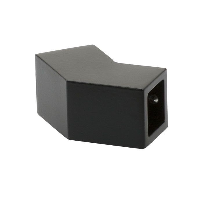 Wandaansluiting 45º zwart - type B Wandaansluiting 45º zwart - type B