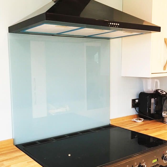 Gekleurde keuken spatwand extra helder glas