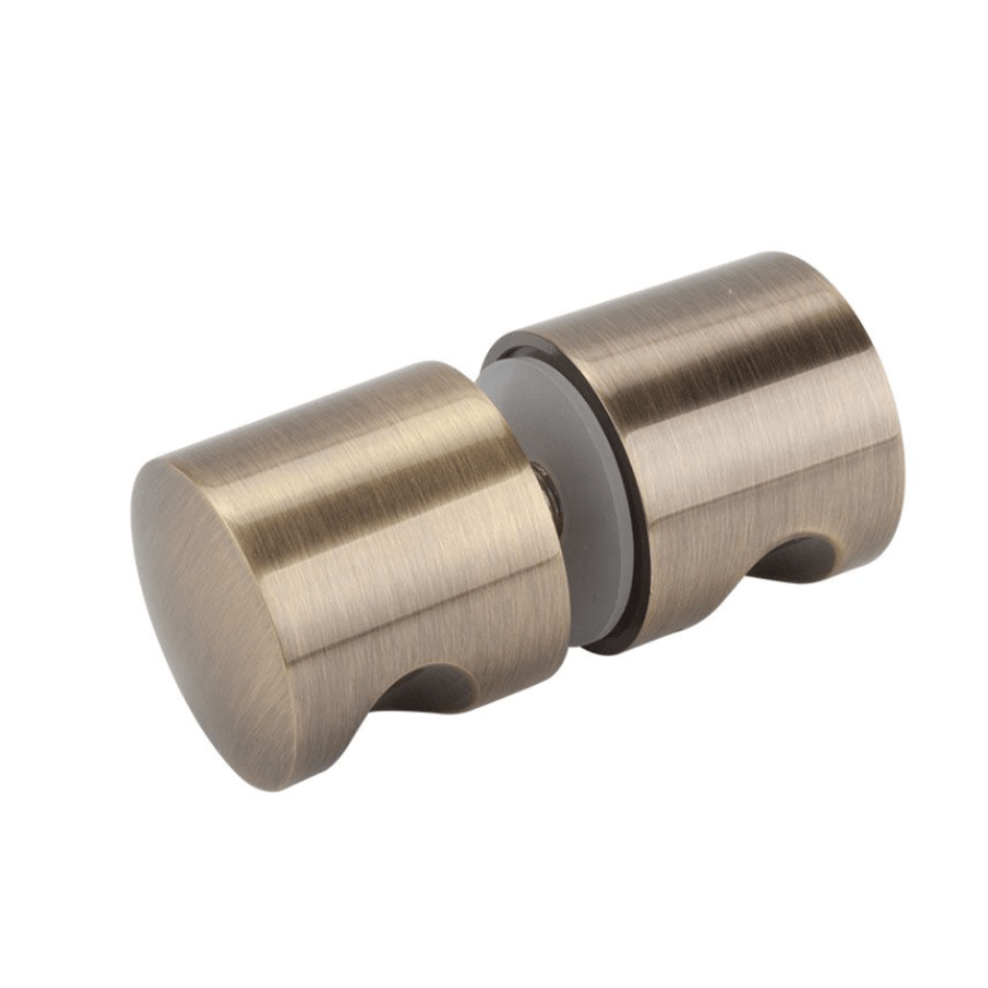 Deurknop-rond-geborsteld-brons