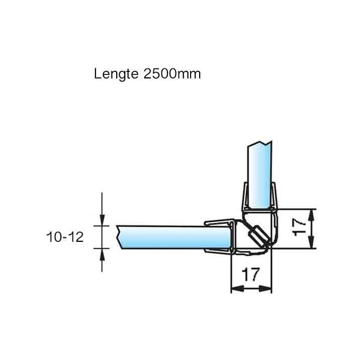 Magneetstrip met haakse hoek 90º Magneetstrip met haakse hoek 90º