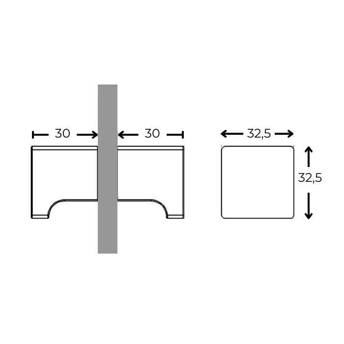 Technische-tekening-deurknop-gun-metal