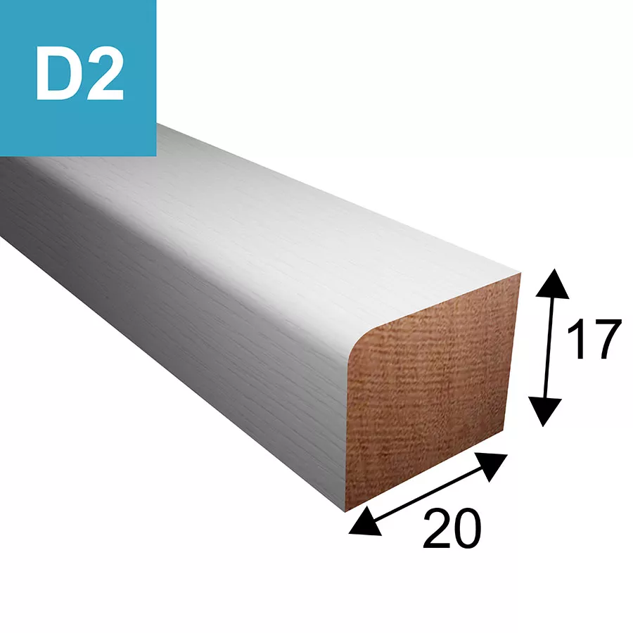 Glaslat model D2 - 17 x 20 mm